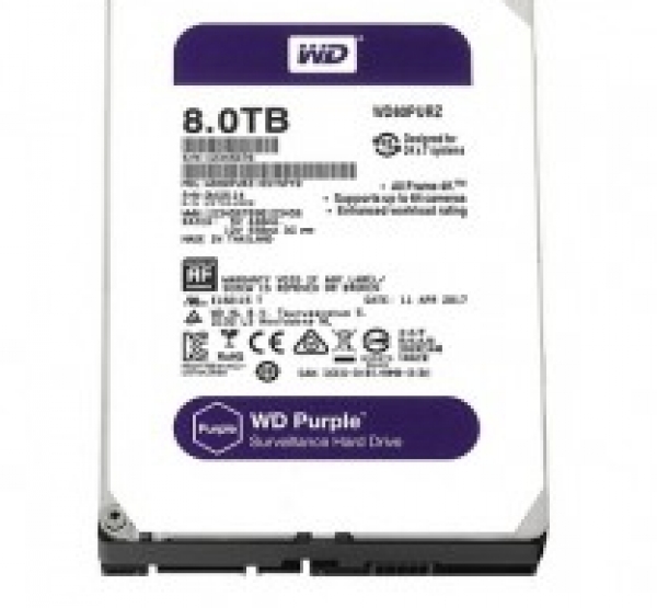 Ổ Cứng HDD Western 8TB WD80PURZ (TÍM) Chuyên dụng camera