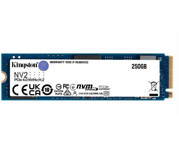 SSD Kingston NV2 250GB M2 PCIe Gen4 x4 NVMe M.2 (SNV2S/250G)	