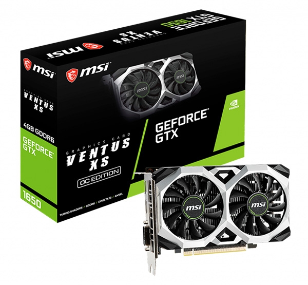 VGA MSI GTX 1650D6 Ventus XS OC 4GB